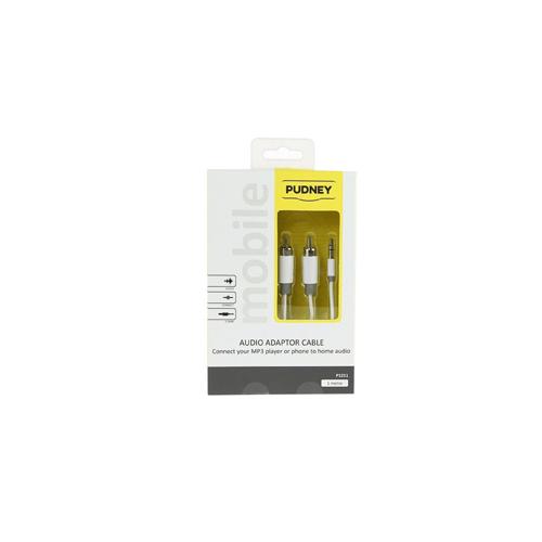 PUDNEY 3.5MM STEREO PLUG TO 2 RCA PLUGS Cable Hire