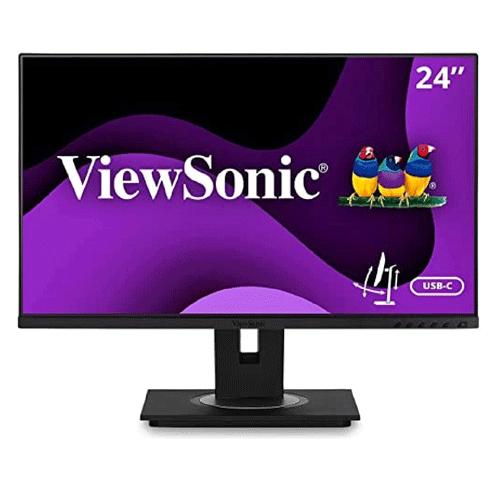 Viewsonic VG2455 TILT SWIVEL PIVOT SPK VESA H ADJ VGA HDMI DP USBC Monitor Hire